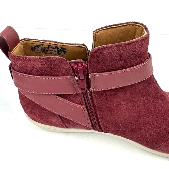 Vionic Romy Ankle Boot 7.5 Red Shiraz Zip Up Bootie Womens Brand New - Picture 10 of 10